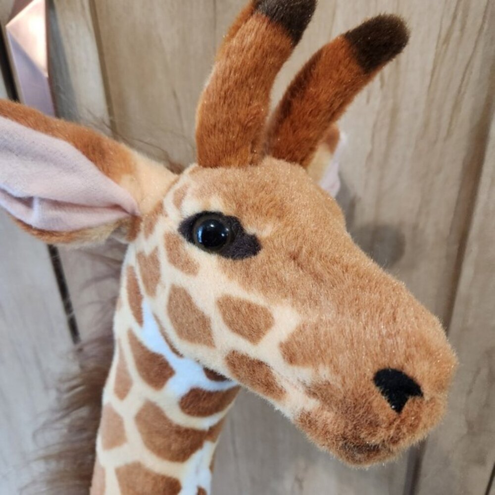 Linzy Plush Giraffe Large Standing Stuffed Animal Realistic Safari Decor Brown - Picture 2 of 6